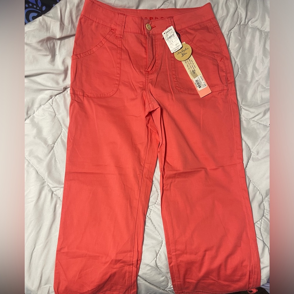 Christopher Blue lightweight ankle capris